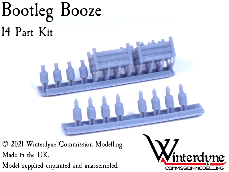 Bootleg Booze 28mm / 1:48 / O / On30 Crates and Bottles