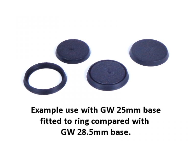 ‘No Effort’ 25mm to 28mm (GW 28.5mm) Base Adapter Rings (Warhammer