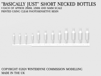 "Basically Just" Short Necked Bottles suits D&D/Pathfinder/TTRPG 25mm 32mm 56mm scale
