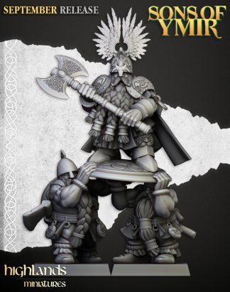 Highlands Miniatures Dwarf King Ulric of Thrym Heim – Suits Warhammer The Old World/Fantasy Battles/Kings of War/Dragon Rampant – 28-32mm Scale