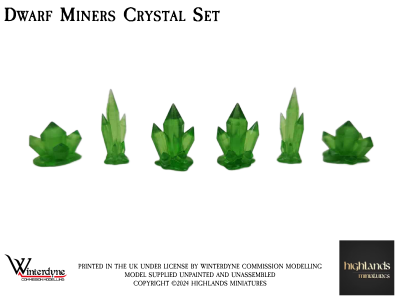 Clear Resin Crystals for Basing - Dwarf Miners Crystal set from Highlands Miniatures - Suits Warhammer, 40k, Starcraft etc. - Image 5