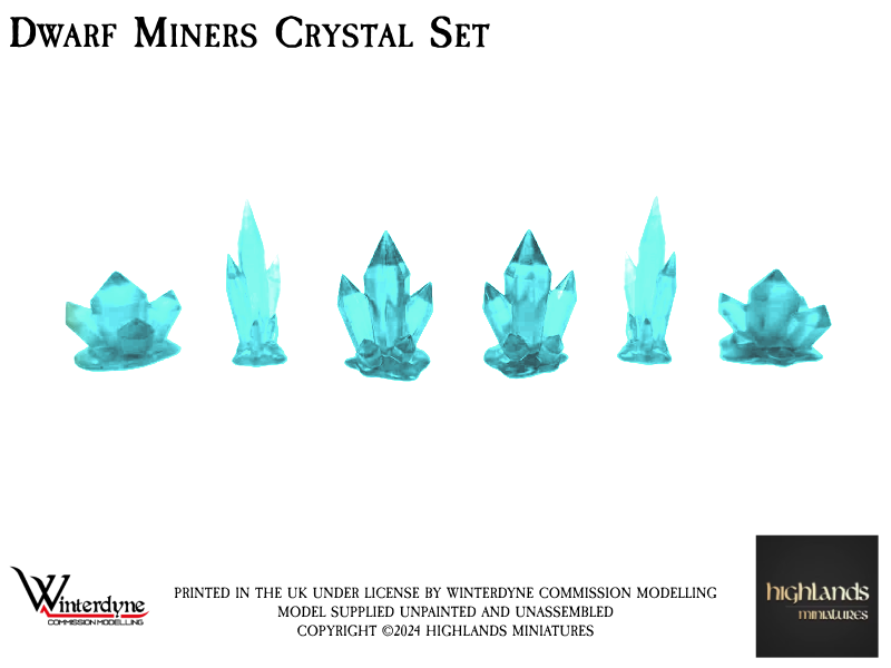 Clear Resin Crystals for Basing - Dwarf Miners Crystal set from Highlands Miniatures - Suits Warhammer, 40k, Starcraft etc. - Image 6