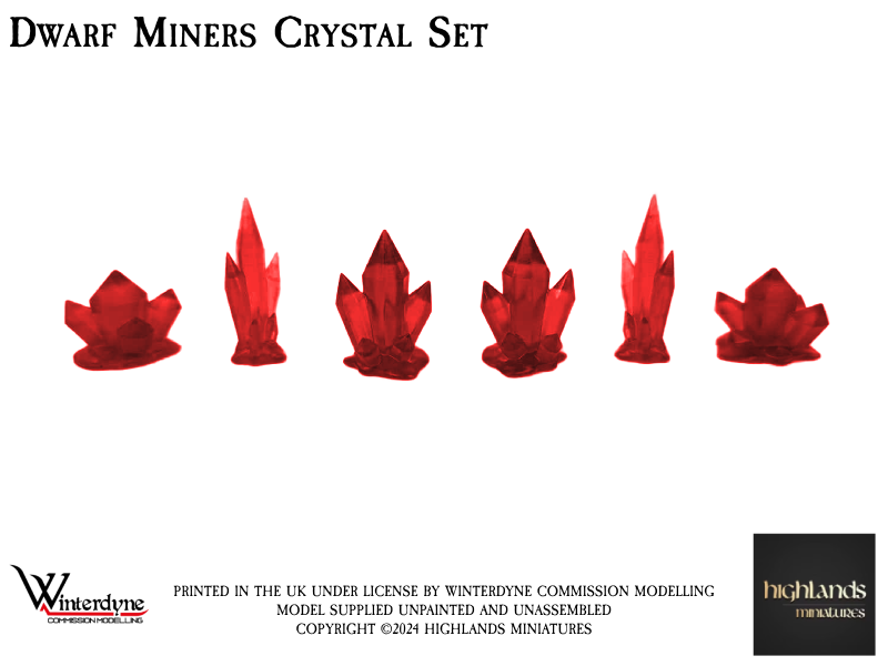 Clear Resin Crystals for Basing - Dwarf Miners Crystal set from Highlands Miniatures - Suits Warhammer, 40k, Starcraft etc. - Image 4
