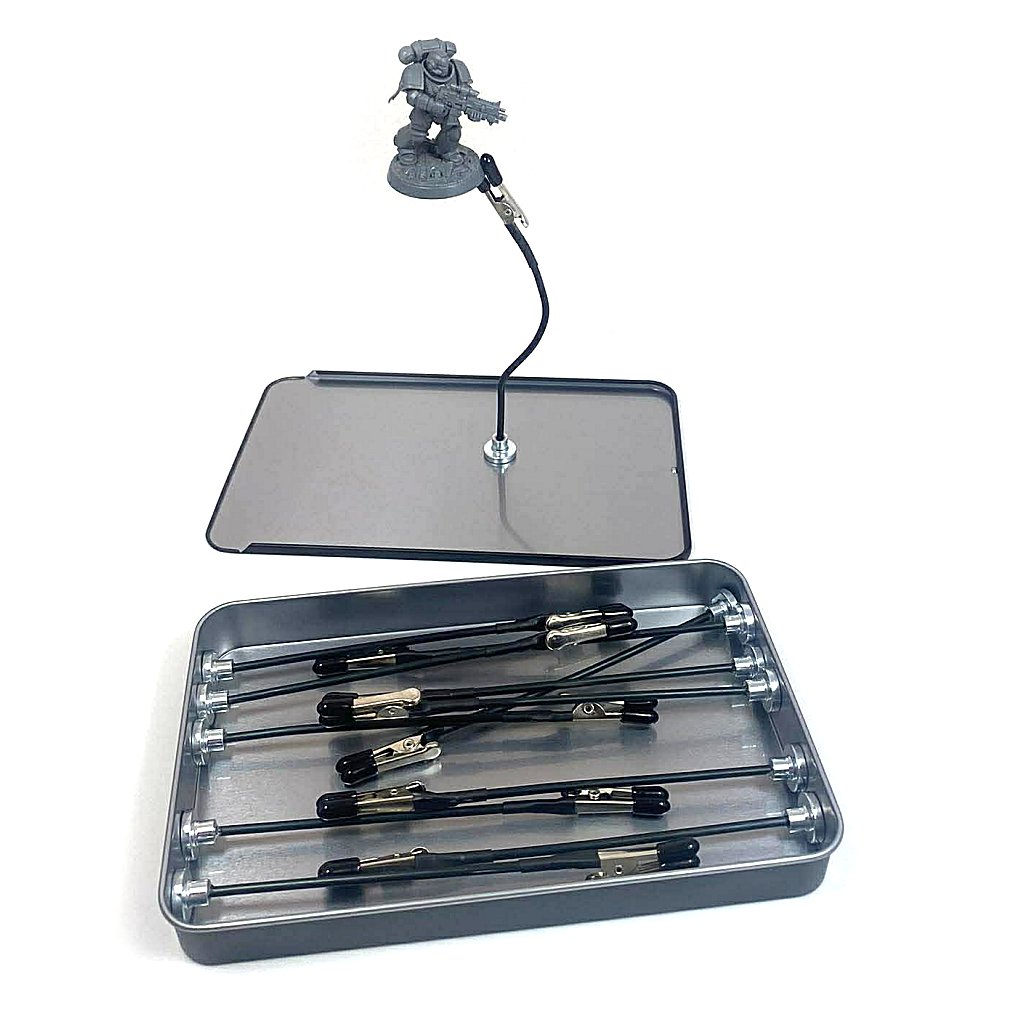 Magnetic Bendable Painting Stand Set (12 clips) Including Metal Case - Image 3