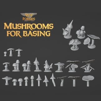 Voy Forges Mushrooms for Basing - Set of 26 models- suits Warhammer, 40k, Kings of War etc.