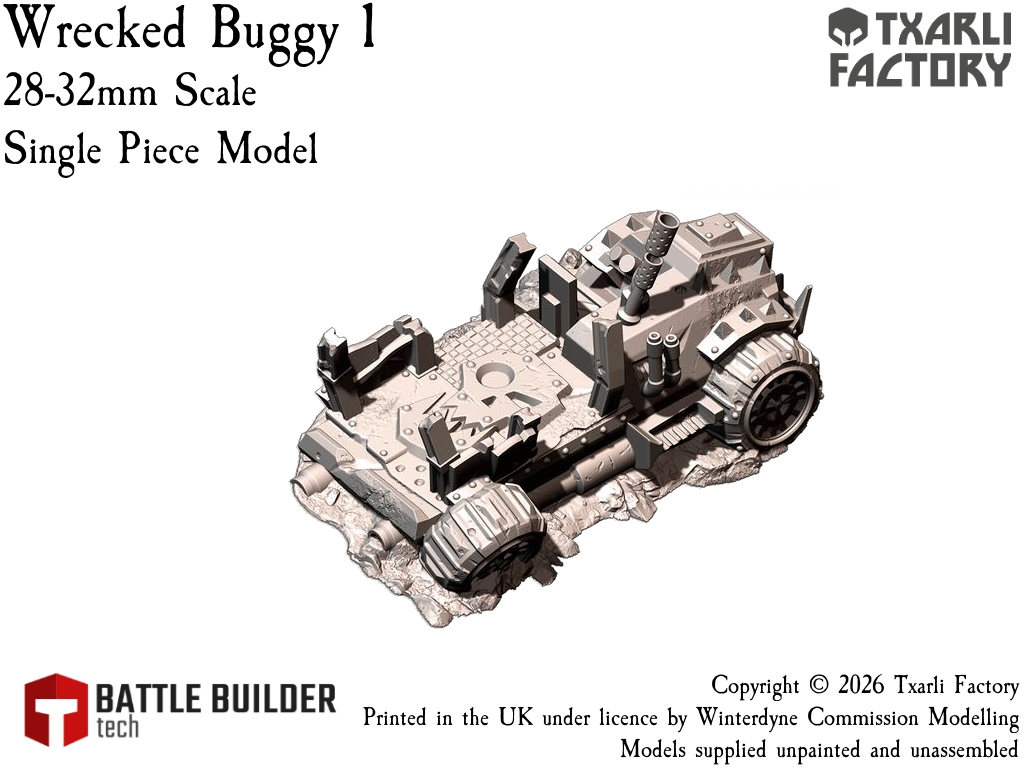 Txarli Factory Wrecked Ork Buggies - Suits Warhammer 40k, Stargrave, One Page Rules etc. - Image 3