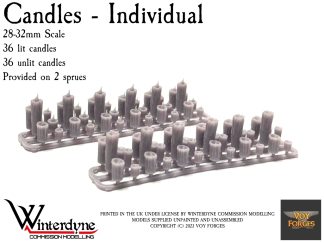 Voy Forges Candles for Basing - Set of 72 models- suits Warhammer, 40k, Kings of War etc. (Copy)